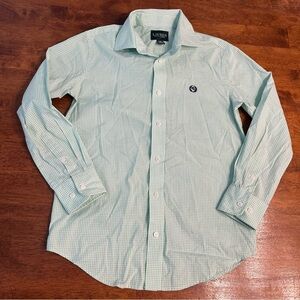 Lauren Ralph Lauren mint green plaid gingham button down size 10